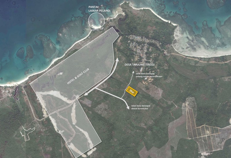 Tanah dekat pantai Laskar Pelangi Jual 