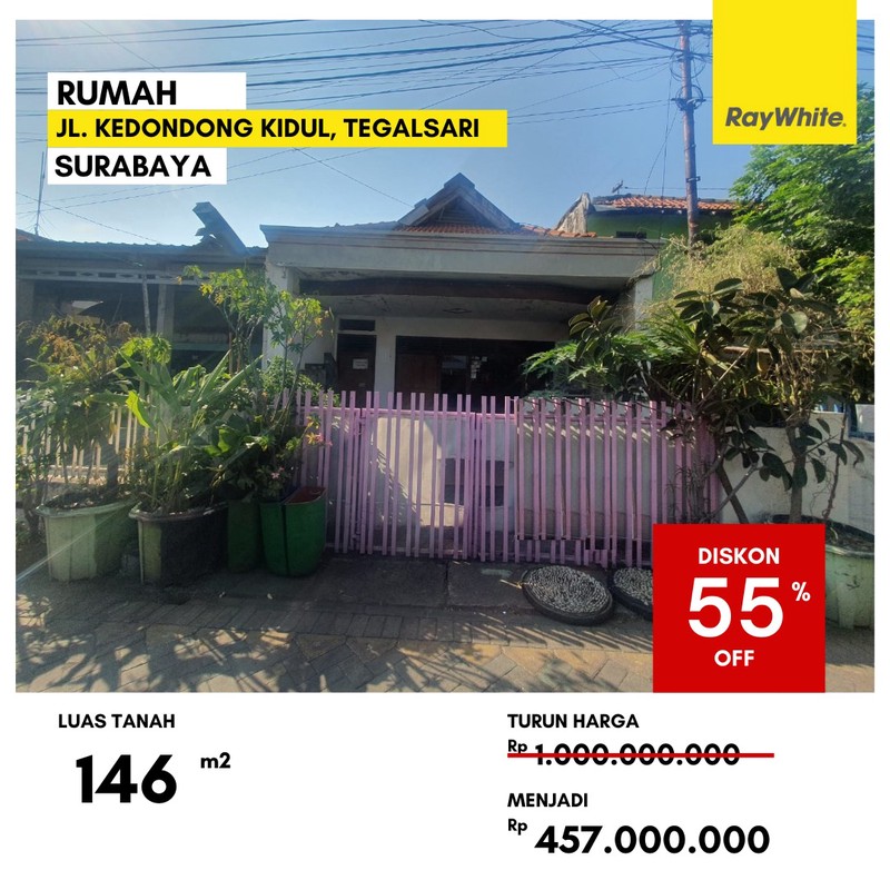 Dijual Rumah Murah Pusat Kota di Kedondong Kidul Tegalsari Surabaya