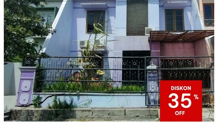 Dijual Rumah Lelang 2 lantai di Dharmahusada Mas Surabaya