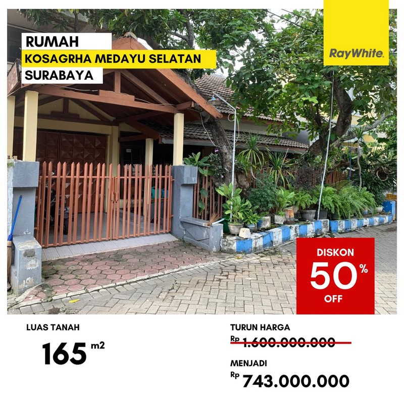 Dijual Rumah Lelang di Kosagrha Medayu Selatan Rungkut Surabaya