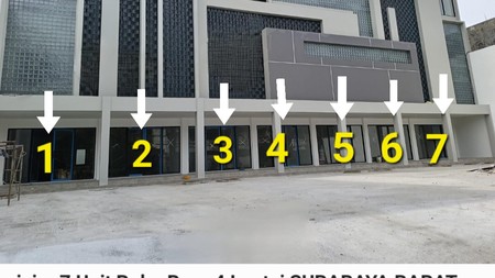 Disewakan 7 Unit Ruko Raya Satelit Indah - Sukomanunggal - Ruko Baru Modern 4 Lantai Surabaya Barat- Hadap Jalan Raya Kembar Komersial Area Cocok Buat Segala Usaha - Parkiran Mobil Luas 