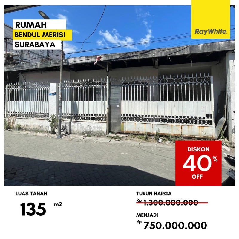 Dijual Rumah Lelang di Jalan Bendul Merisi Surabaya