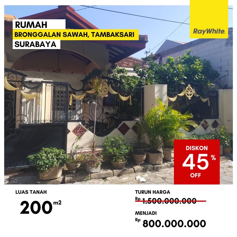 Dijual Rumah Lelang di Bronggalan Sawah Surabaya