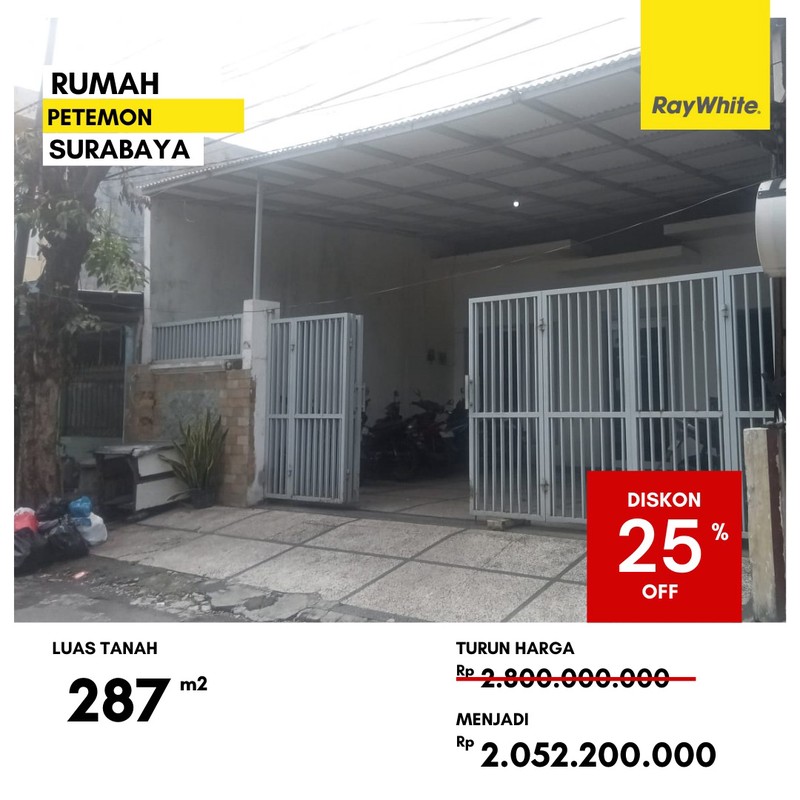 Dijual Rumah Lelang di Jalan Petemon Surabaya