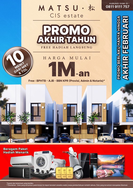 Rumah Bagus Siap Huni di Cluster Matsu Residence, Ciputat, Tangerang Selatan