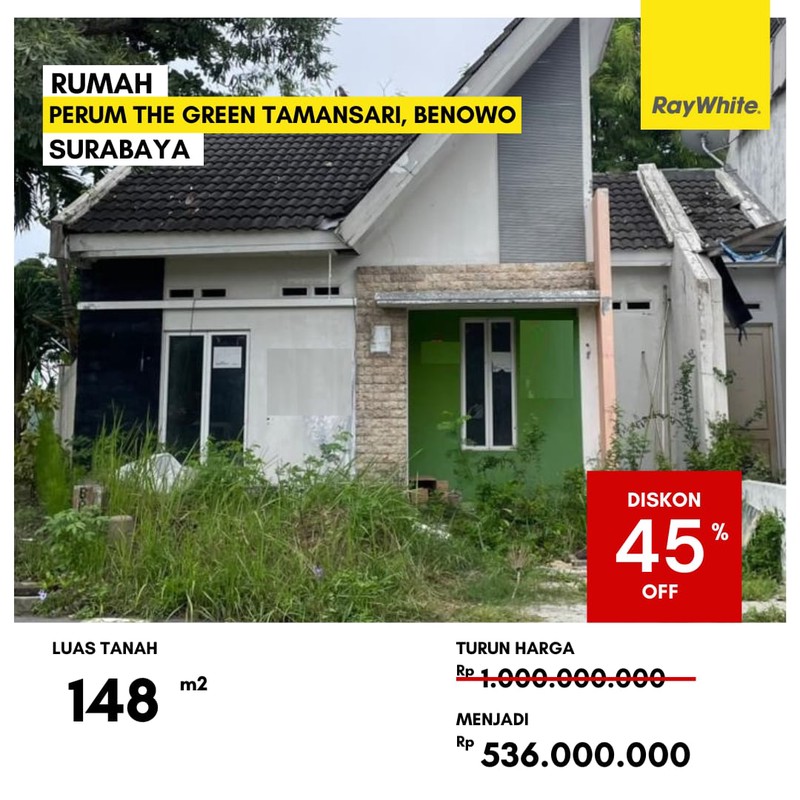 Dijual Rumah 500 Jutaan di The Green Tamansari Benowo Surabaya