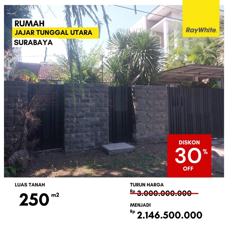 Dijual Rumah di Jajar Tunggal Utara Wiyung Surabaya