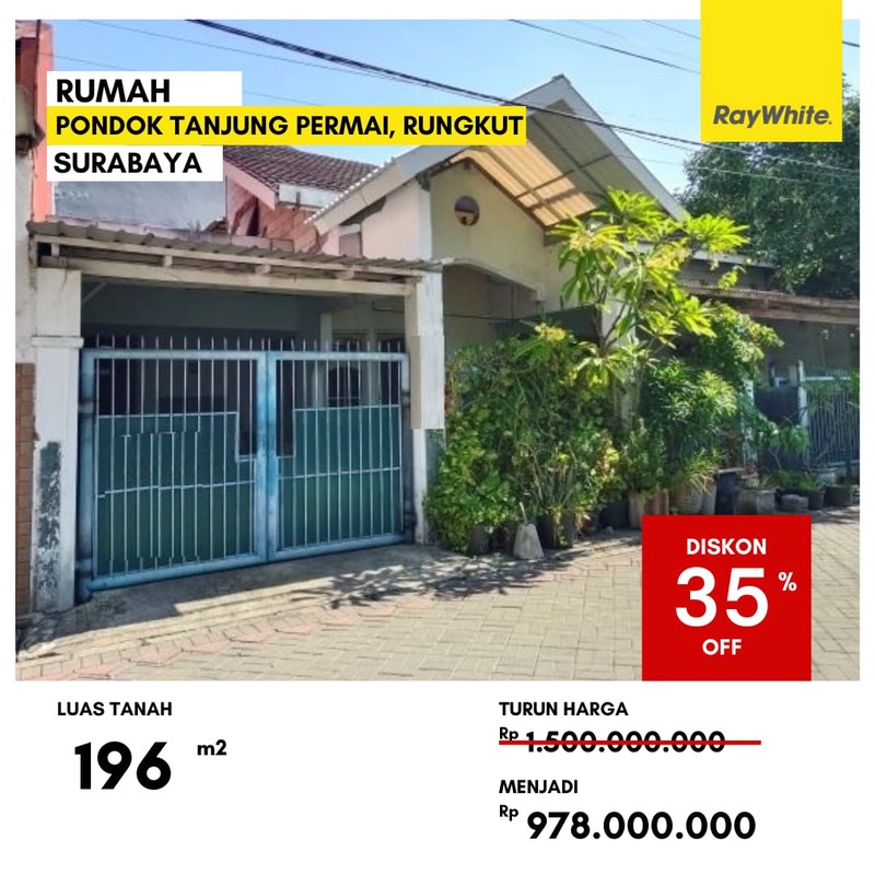 Dijual Rumah di Pondok Tanjung Permai Rungkut Surabaya