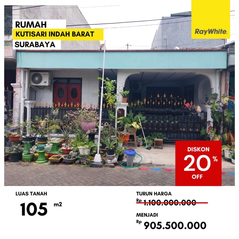 Dijual Rumah Murah di Kutisari Indah Barat Surabaya