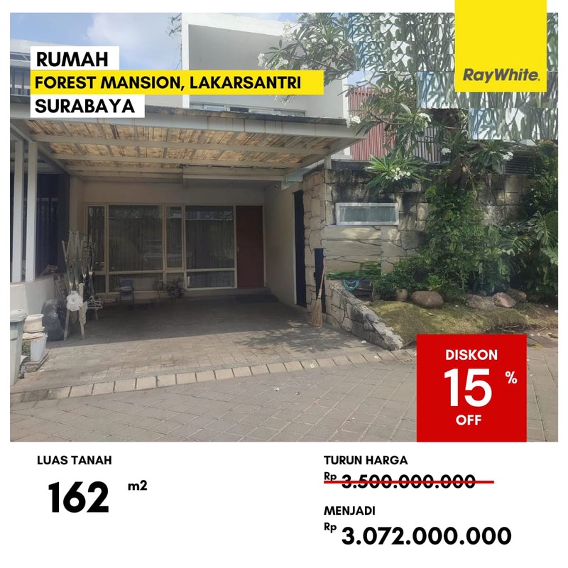 Dijual Rumah 2 lantai di Forest Mansion Lakarsantri Surabaya