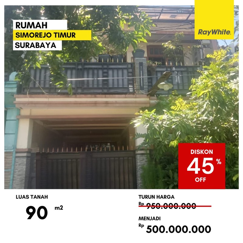 Dijual Rumah 500 Jutaan di Simorejo Timur Simomulyo Surabaya