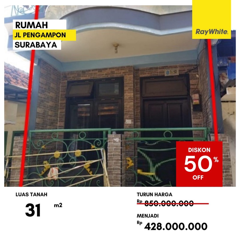 Dijual Rumah Lelang di Jalan Pengampon Surabaya