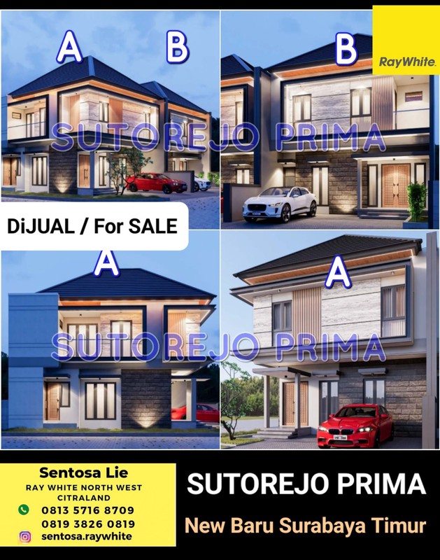 Dijual Rumah Baru Sutorejo Prima - Modern 2 Lantai Surabaya Timur dekat Raya Mulyosari, ITS, Pakuwon City