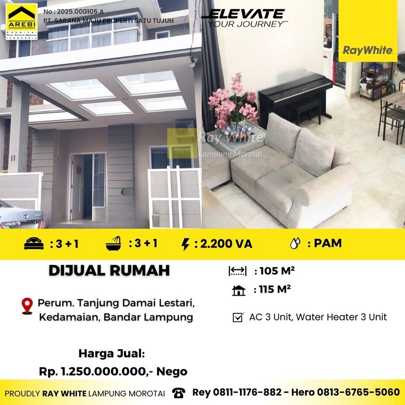 DIJUAL RUMAH NAN ASRI DI KEDAMAIAN KOTA BANDAR LAMPUNG
