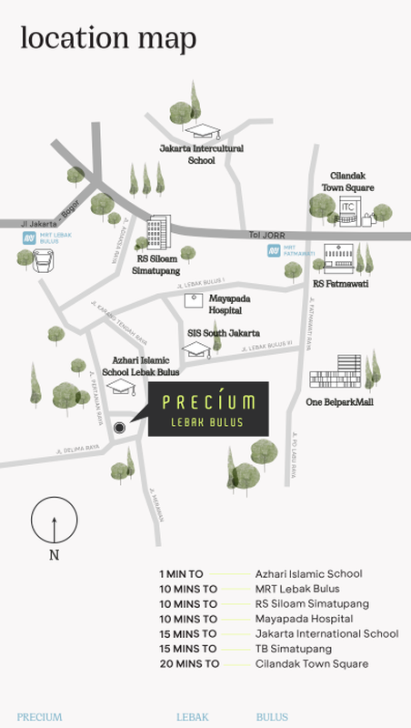 Rumah Brand New Fully Furnished 2 Lantai Siap Huni di Precium Lebak Bulus Tanah luas 112m2