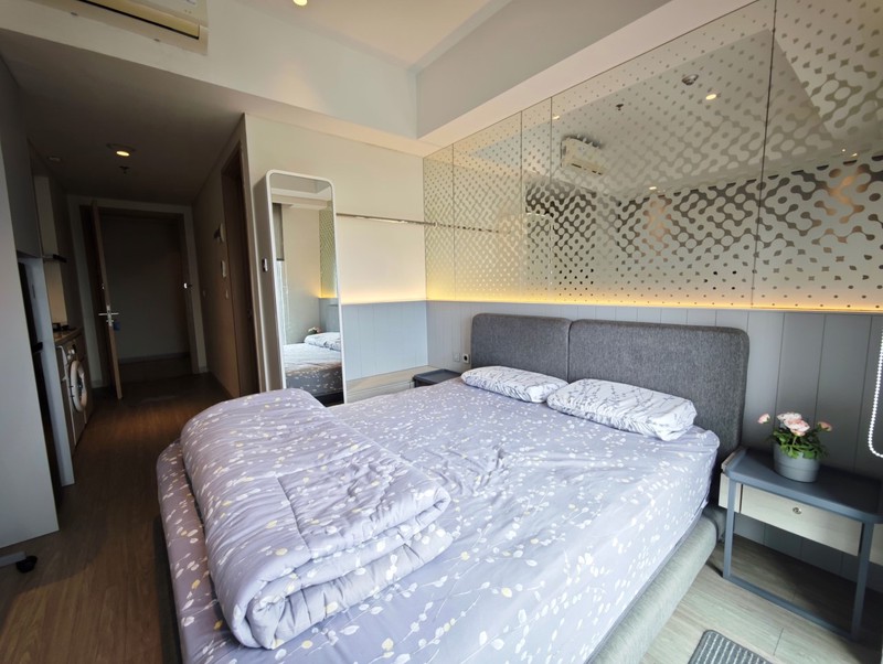 Studio Apartment full furnished view ke Grand Waterfront Sedayu City