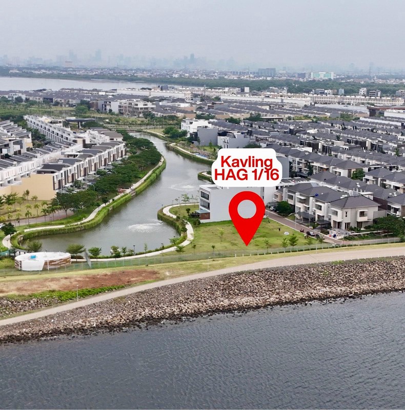 Dijual Kavling Eksklusif Hoek di Golf Island PIK - Sea View & Lake View