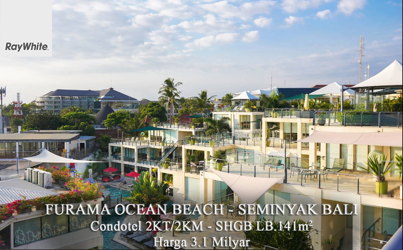 FOR SALE Condotel Furama Ocean Beach Seminyak Bali View Pantai Profit Sharing