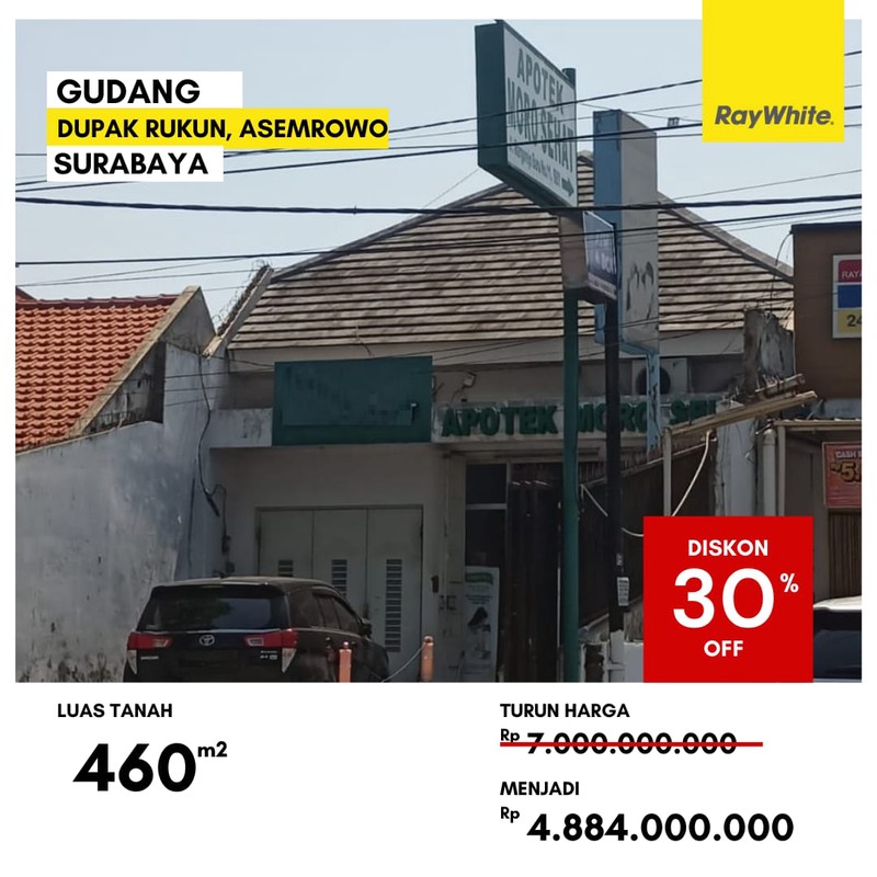 Dijual Gudang di Dupak Rukun Asemrowo Surabaya
