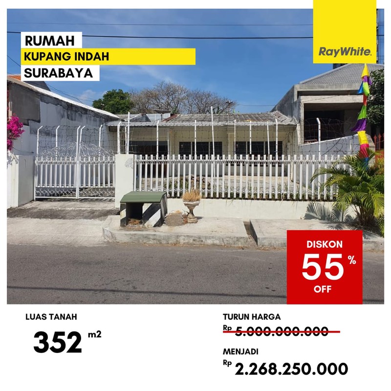 Dijual Rumah di Kupang Indah Dukuh Pakis Surabaya