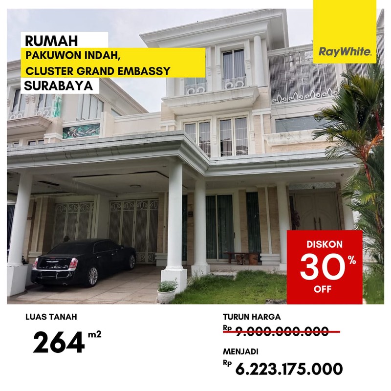 Dijual Rumah Minimalis di Pakuwon Indah Grand Embassy Surabaya