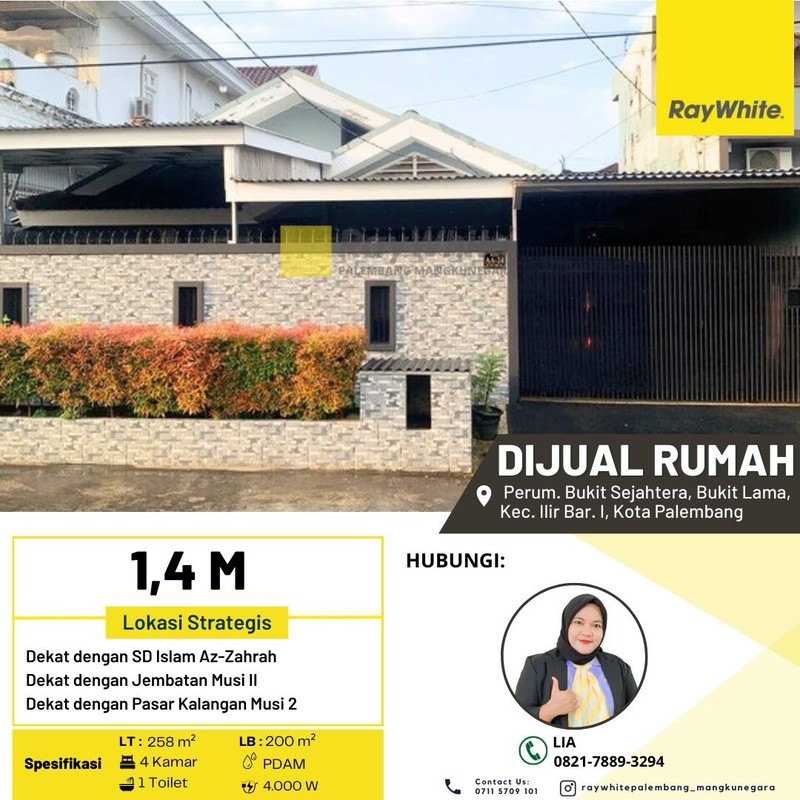 rumah jual tengah kota palembang 