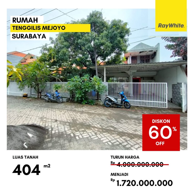 Dijual Rumah di Jalan Tenggilis Mejoyo Surabaya