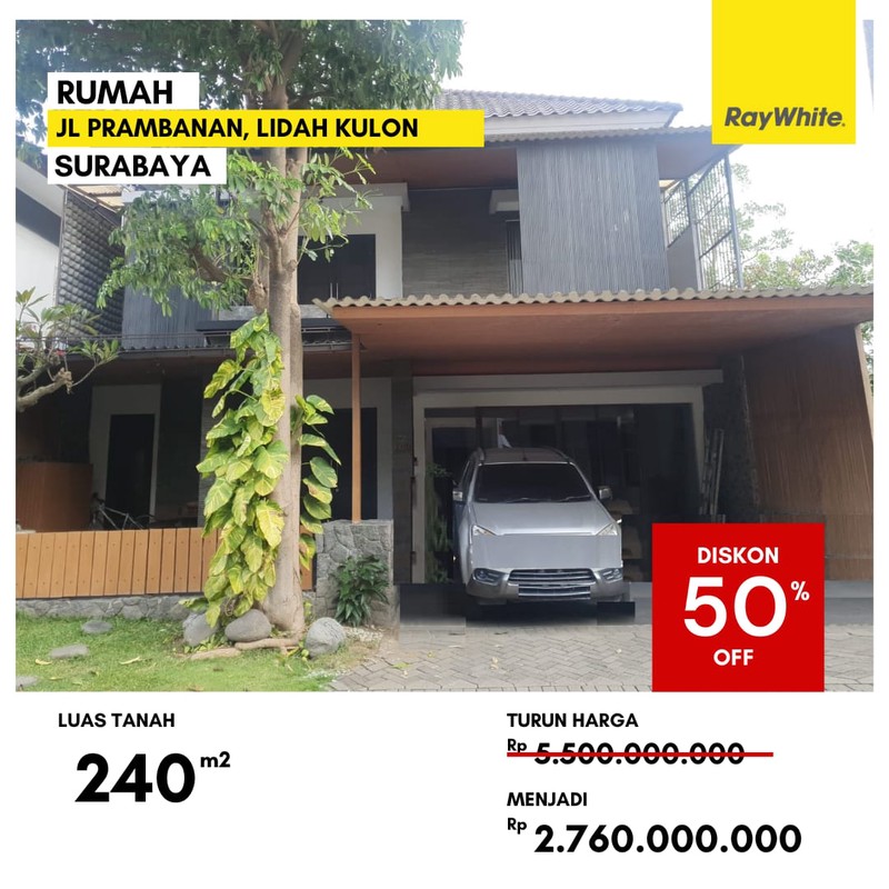 Dijual Rumah di Jl Prambanan Lidah Kulon Surabaya