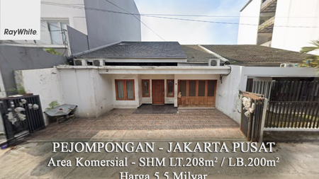 FOR SALE Murah Tanah Komersial Bendungan Hilir Pejompongan Jakarta Pusat