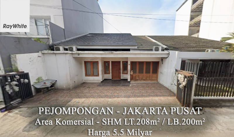 FOR SALE Murah Tanah Komersial Bendungan Hilir Pejompongan Jakarta Pusat