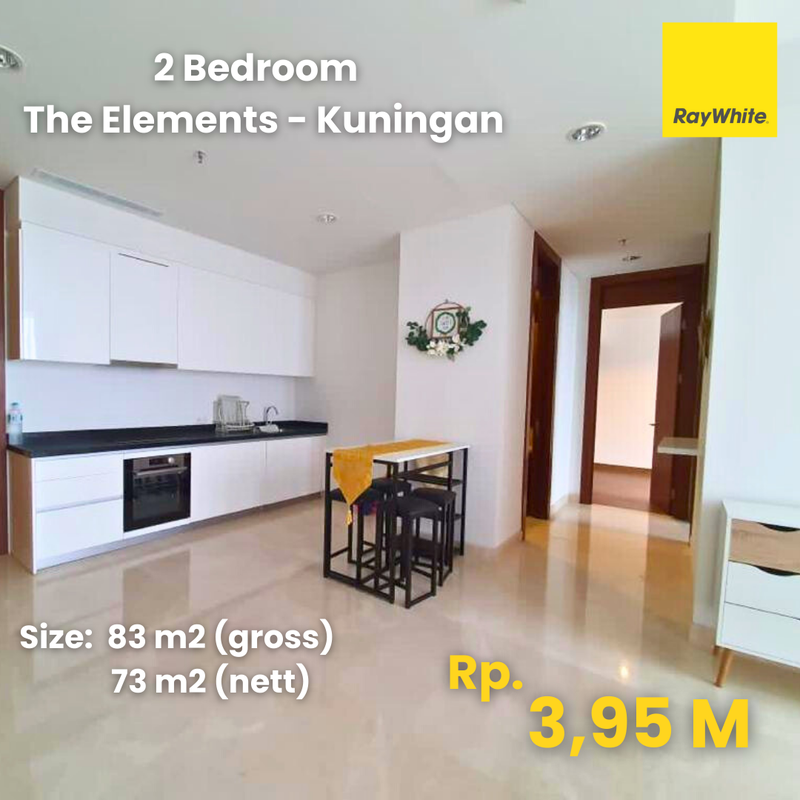 Apartemen 2BR The Elements Kuningan Tersewa - Investasi Properti dengan Passive Income Stabil - 1,5 Km ke LRT Rasuna Said