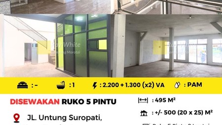 Disewakan ruko 5 pintu 