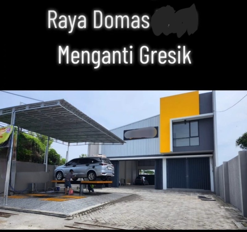 Disewakan 537 m2 Ex Bengkel Raya Domas Menganti Gresik Dekat Citraland, Pakuwon Mall Surabaya Barat