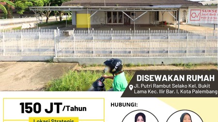 DISEWAKAN RUMAH SIAP HUNI LOKASI STRATEGIS