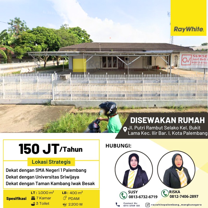 DISEWAKAN RUMAH SIAP HUNI LOKASI STRATEGIS