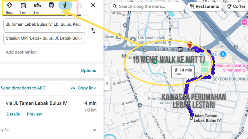 Rumah Asri Lebak Bulus Lbk Lestari - Dekat Akses MRT & Tol Mudah ke SCBD Sudirman