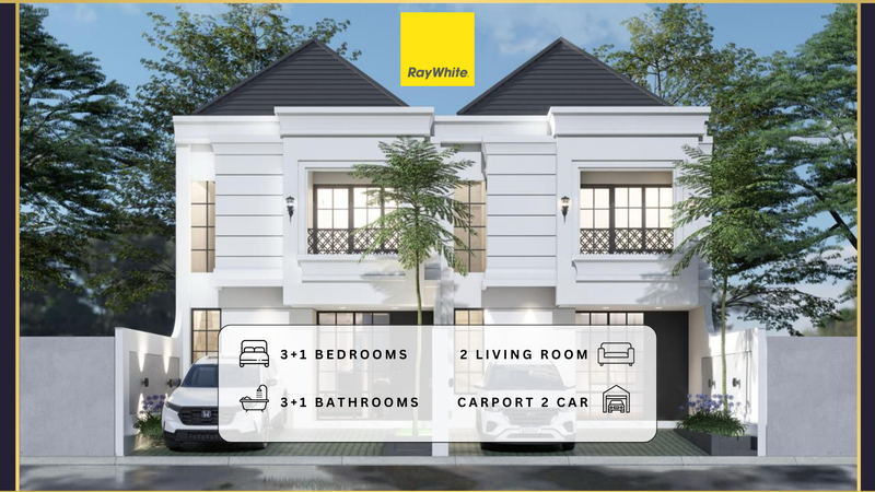 Dijual Brand New House gaya American Classic di Duren Sawit, Jakarta Timur! Akses dekat Toll Becakayu!