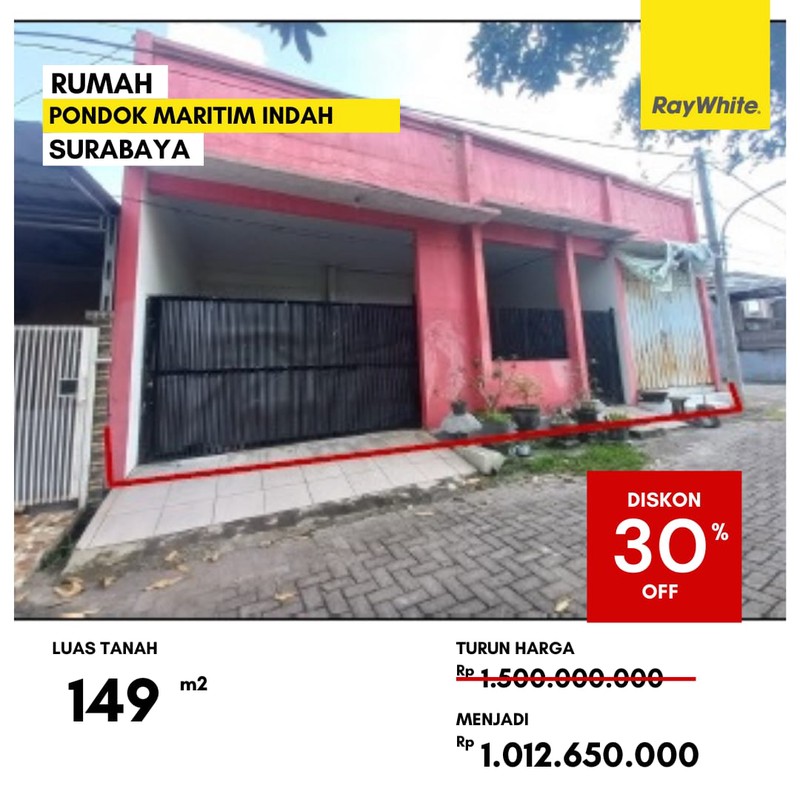 Dijual Rumah di Pondok Maritim Indah Wiyung Surabaya Barat