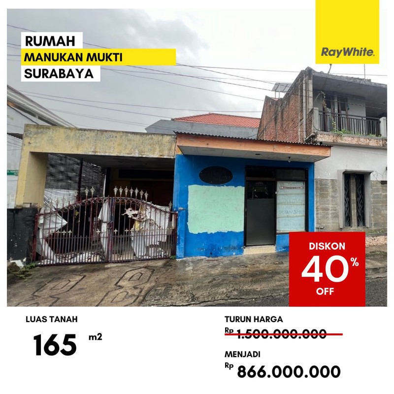 Dijual Rumah Lelang di Manukan Mukti Surabaya
