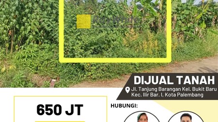 Dijual Tanah Murah di Kota Palembang