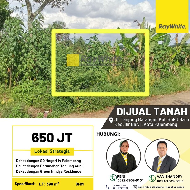 Dijual Tanah Murah di Kota Palembang