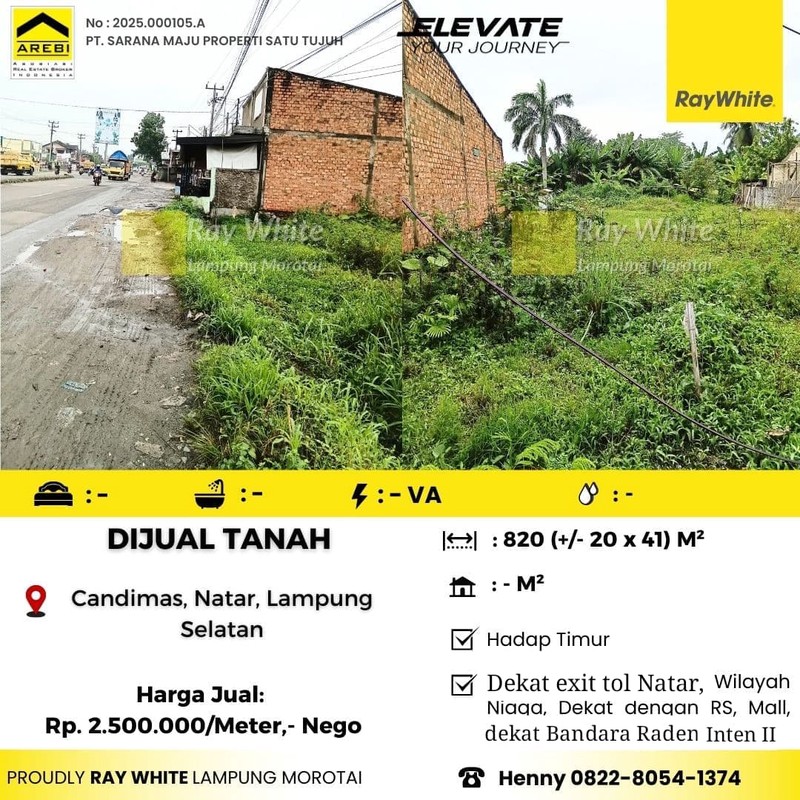 Dijual tanah pinggir jalan lintas sumatra