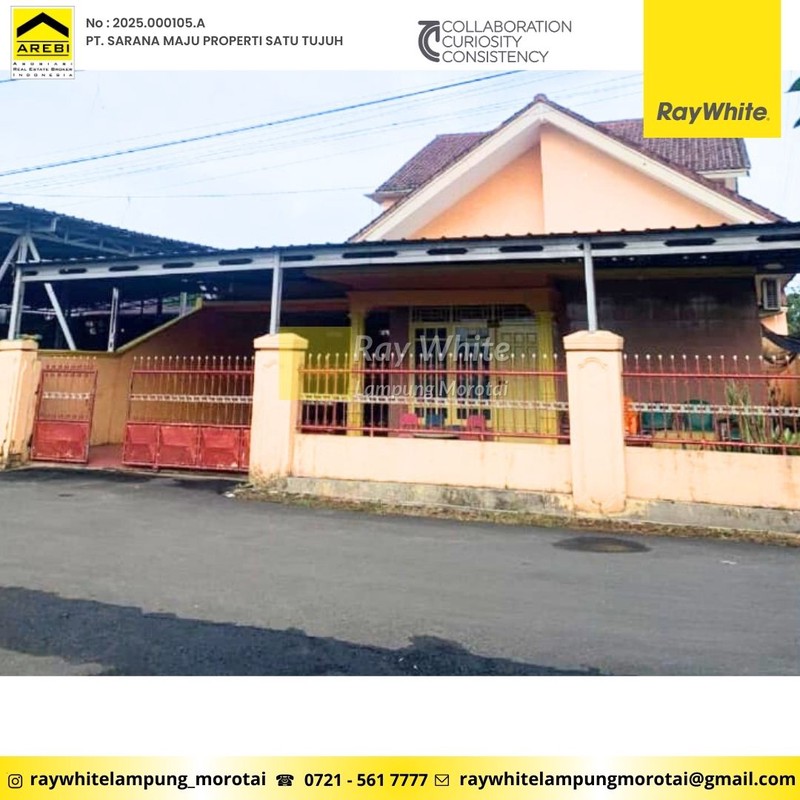 Rumah Jl Pagar Alam Tanjung Karang Barat Cocok untuk Usaha