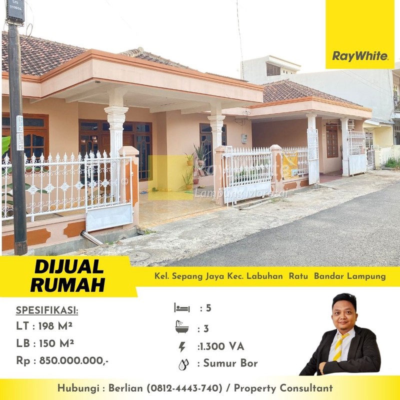 Rumah JL. Sultan Haji Dekat Mall Boemi Kedaton Bandar Lampung