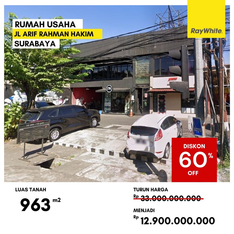 Dijual Rumah Usaha di Jl Arif Rahman Hakim Sukolilo Surabaya