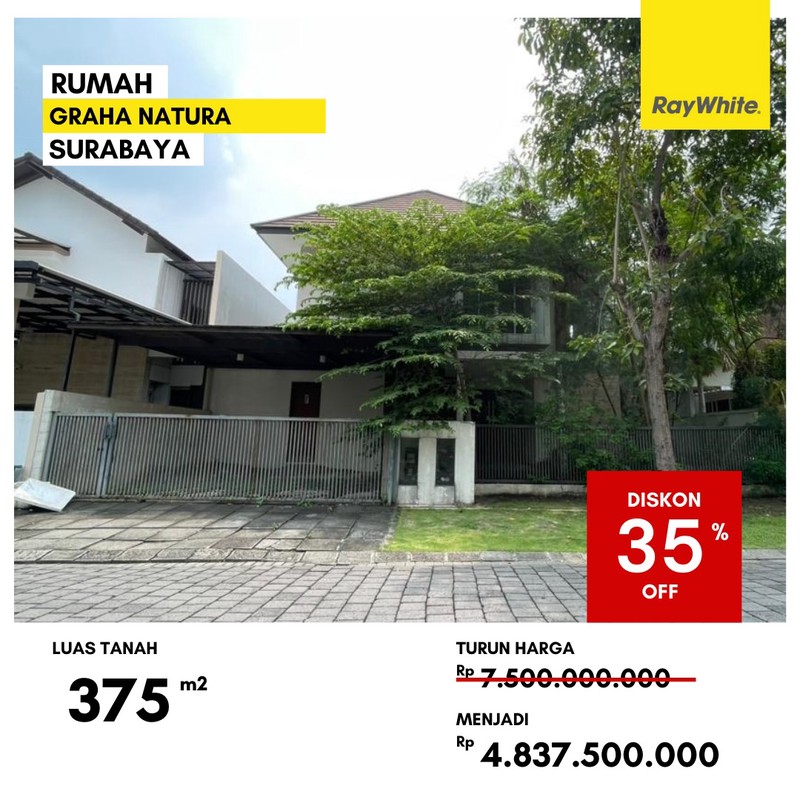 Dijual Rumah Lelang di Graha Natura Surabaya