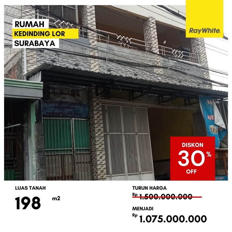 Dijual Rumah Lelang 2 lt di Kedinding Lor Surabaya