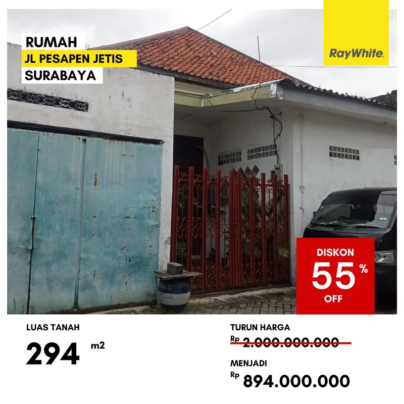 Dijual Rumah Lelang Murah di Jl Pesapen Jetis Surabaya