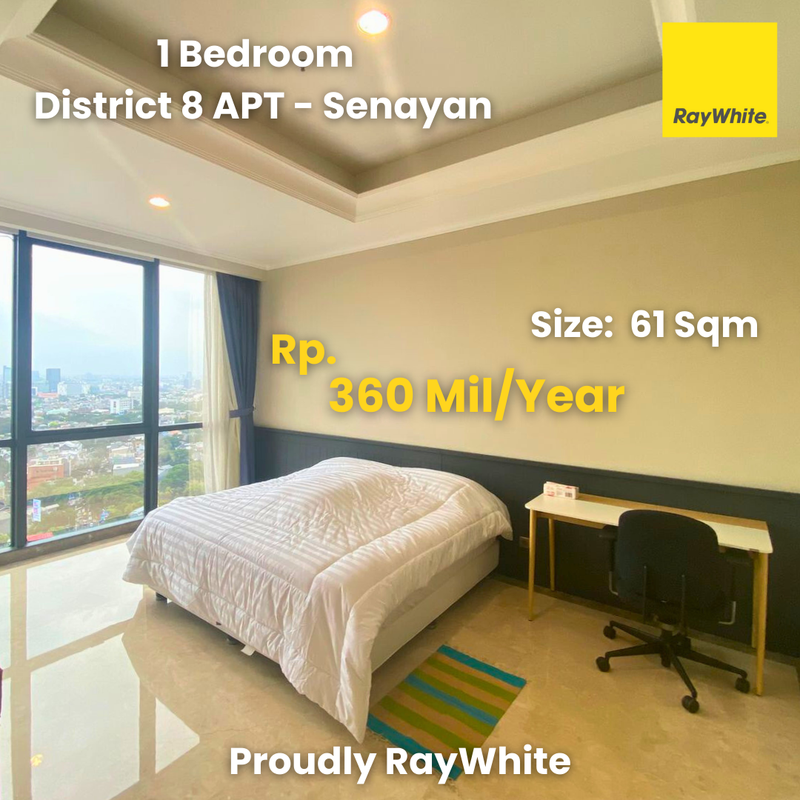 Premium 1-Bedroom Apartment at District 8 Senayan, Connected to ASHTA Mall