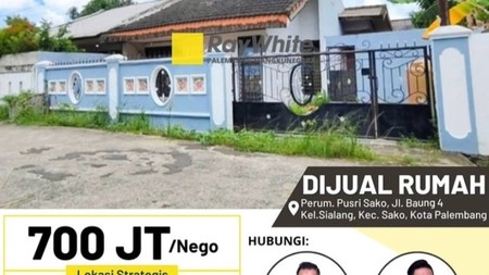 Dijual rumah murah perumahan pusri sako